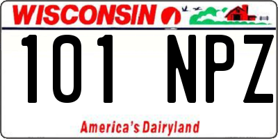 WI license plate 101NPZ
