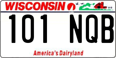 WI license plate 101NQB