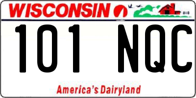 WI license plate 101NQC