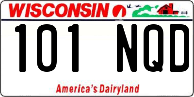 WI license plate 101NQD