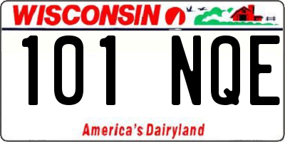 WI license plate 101NQE