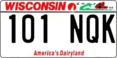 WI license plate 101NQK