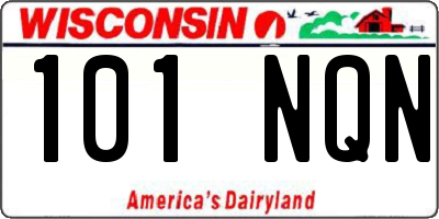 WI license plate 101NQN