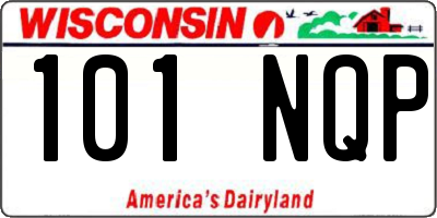 WI license plate 101NQP