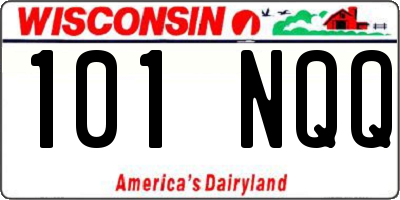 WI license plate 101NQQ
