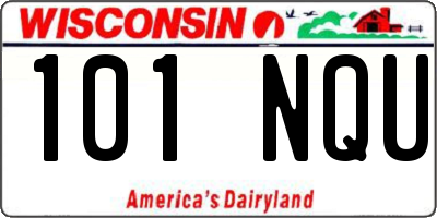 WI license plate 101NQU