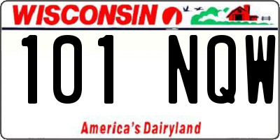 WI license plate 101NQW
