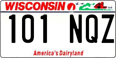 WI license plate 101NQZ