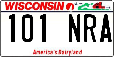 WI license plate 101NRA