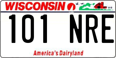 WI license plate 101NRE