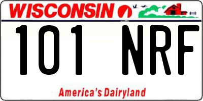 WI license plate 101NRF