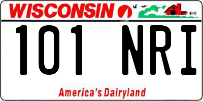 WI license plate 101NRI