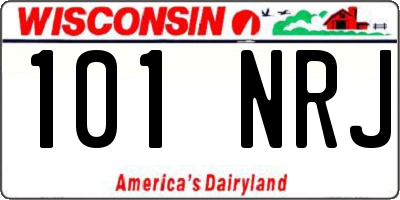 WI license plate 101NRJ