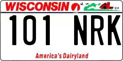 WI license plate 101NRK