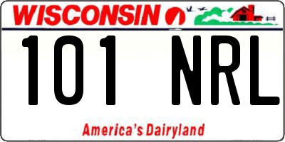 WI license plate 101NRL