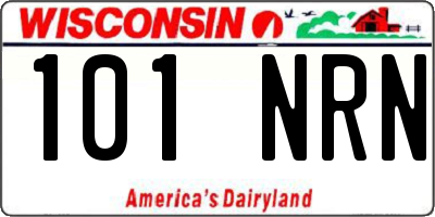 WI license plate 101NRN
