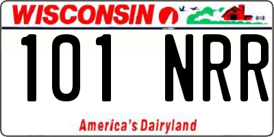 WI license plate 101NRR