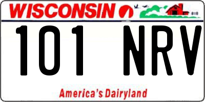 WI license plate 101NRV