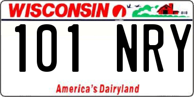 WI license plate 101NRY