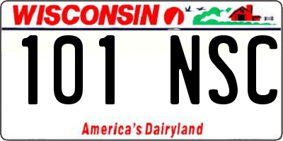 WI license plate 101NSC