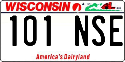WI license plate 101NSE