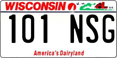 WI license plate 101NSG