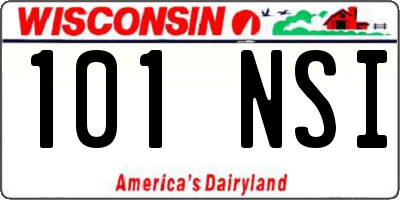 WI license plate 101NSI