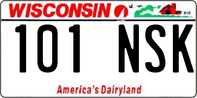WI license plate 101NSK