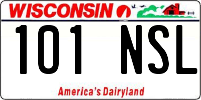 WI license plate 101NSL