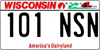 WI license plate 101NSN
