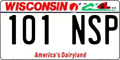 WI license plate 101NSP