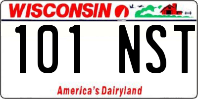 WI license plate 101NST