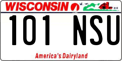 WI license plate 101NSU