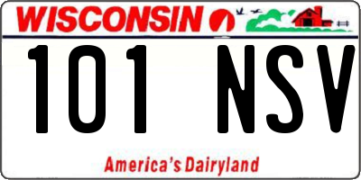 WI license plate 101NSV