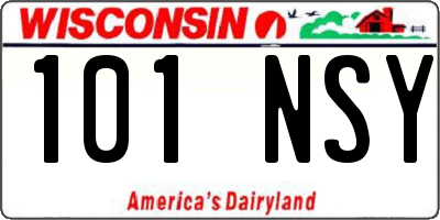 WI license plate 101NSY