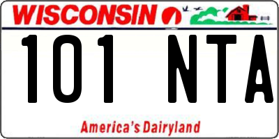WI license plate 101NTA