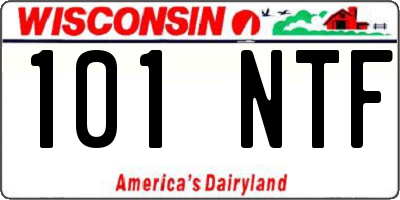 WI license plate 101NTF