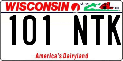 WI license plate 101NTK