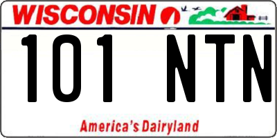 WI license plate 101NTN