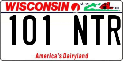 WI license plate 101NTR