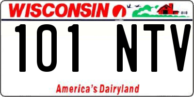WI license plate 101NTV