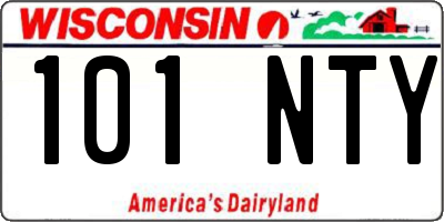 WI license plate 101NTY