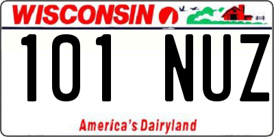 WI license plate 101NUZ