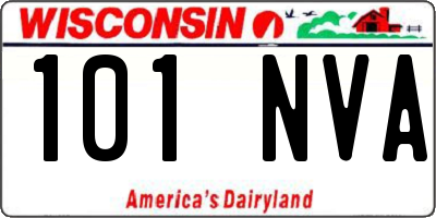 WI license plate 101NVA