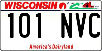 WI license plate 101NVC