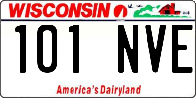 WI license plate 101NVE