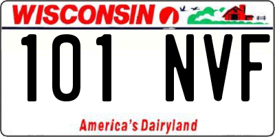 WI license plate 101NVF