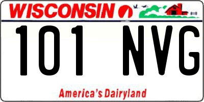 WI license plate 101NVG