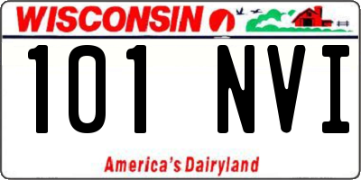 WI license plate 101NVI
