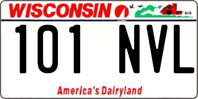 WI license plate 101NVL